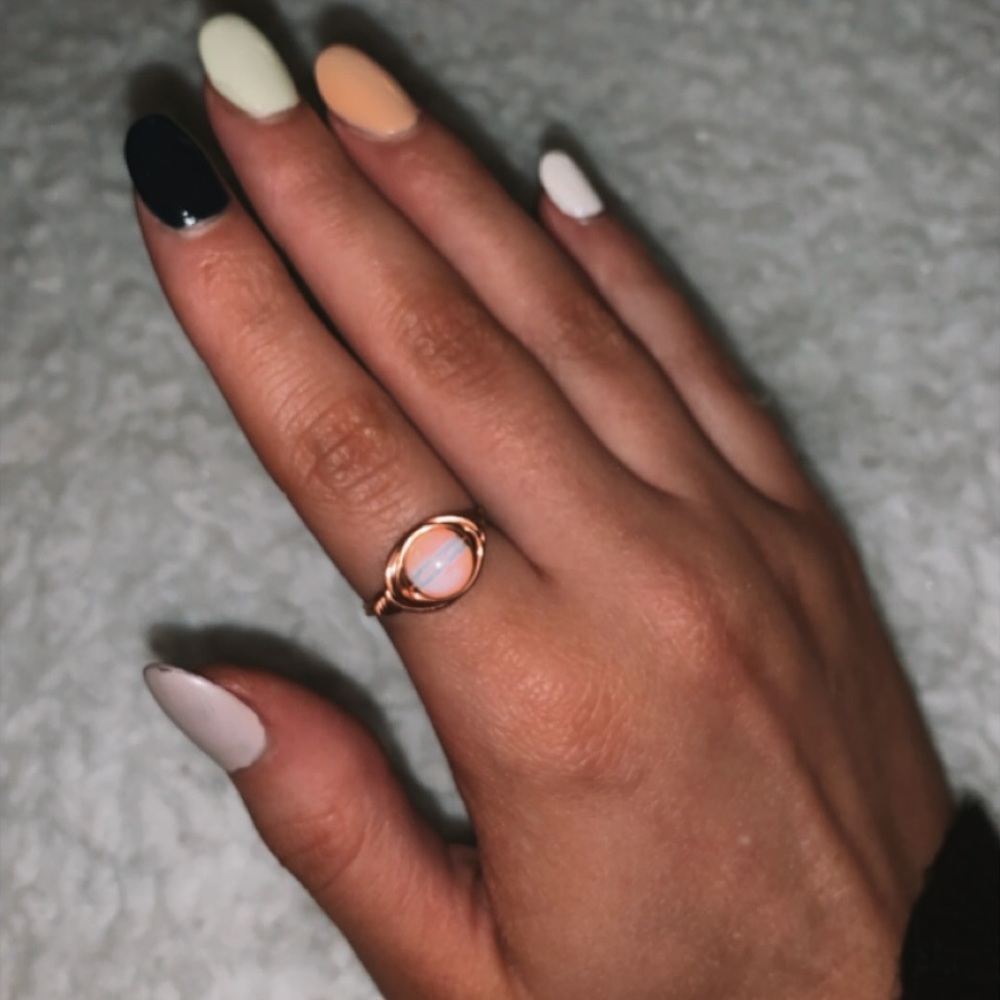 Handmade custom stone/crystal rings